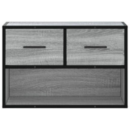Berkfield Tv Cabinet Grey Sonoma 60X31X39.5 Cm Engineered Wood And Metal - thumbnail 4
