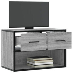 Berkfield Tv Cabinet Grey Sonoma 60X31X39.5 Cm Engineered Wood And Metal - thumbnail 3