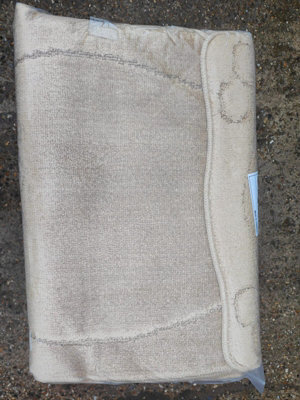 Biznest Set Of 4 Romany Gypsy Non Slip Washables Mats Rugs Tourer Bows Design Caravan 67X120Cm Beige