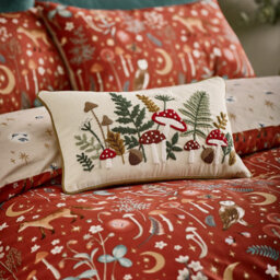 Catherine Lansfield Embroidery Woodland 30X50Cm Cushion Natural - thumbnail 3