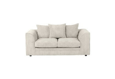 Sofa Scene Chicago Jumbo Cord 2 Seater Sofa Cream Suite - image 1