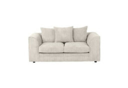 Sofa Scene Chicago Jumbo Cord 2 Seater Sofa Cream Suite - thumbnail 1