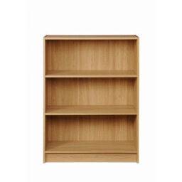 Timber Art Design 3 Tier Bookcase Wide Display Shelving Storage Unit Wood Furniture Oak - thumbnail 2