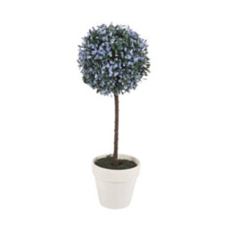 Urbn-Living Urbnliving 15Cm Width Decorative Artificial Outdoor Medium Ball Blue Colour Plant Tree Pot - thumbnail 2