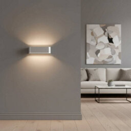 Ultra Beam Lighting Ultrabeam Brushed Aluminium Up And Down Indoor Led Wall Light 8 Watt Led 800 Lumens Width 250mm - thumbnail 3