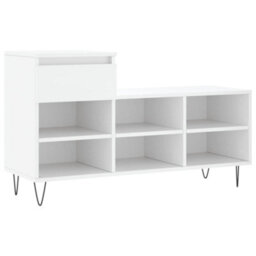 Berkfield Shoe Cabinet White 102X36X60 Cm Engineered Wood - thumbnail 2