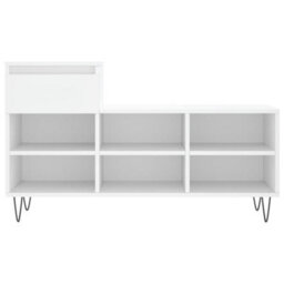 Berkfield Shoe Cabinet White 102X36X60 Cm Engineered Wood - thumbnail 5