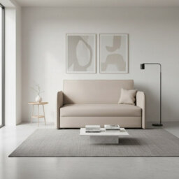 Viva Loft Iii Sofa Bed With Sleep Function Storage Container Chipboard Wood Frame Metal Legs 145Cm Wide Cappuccino - thumbnail 2
