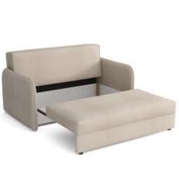 Viva Loft Iii Sofa Bed With Sleep Function Storage Container Chipboard Wood Frame Metal Legs 145Cm Wide Cappuccino - thumbnail 3