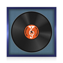 "16X16"" Purple Sleek Vinyl Record Frame With Pompadour Mount For 12 Inch Lp Disc - Ak Frames" - thumbnail 1