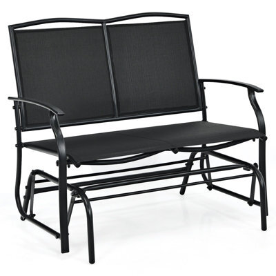 Costway 2-Person Patio Swing Glider Bench Outdoor Glider Loveseat Chair Garden - image 1