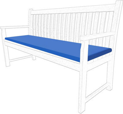 istyle mode 2 Seater Garden Bench Cushion Seatpad Indoor & Outdoor Use - Royal Blue - image 1