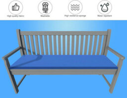 istyle mode 2 Seater Garden Bench Cushion Seatpad Indoor & Outdoor Use - Royal Blue - thumbnail 4