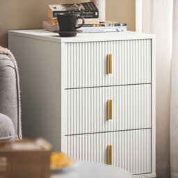 Sobuy Fbt115-L-W, Bedside Table Bedside Cabinet Nightstand With 3 Drawers, Side Table  Chest Of Drawers For Bedroom, White - thumbnail 8