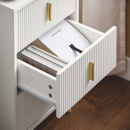 Sobuy Fbt115-L-W, Bedside Table Bedside Cabinet Nightstand With 3 Drawers, Side Table  Chest Of Drawers For Bedroom, White - thumbnail 4