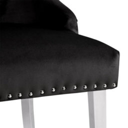 Furniture in Fashion Imperial Black Velvet Button Back Dining Chairs In Pair - thumbnail 9