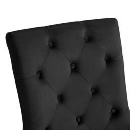 Furniture in Fashion Imperial Black Velvet Button Back Dining Chairs In Pair - thumbnail 7