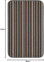 eXtreme Helsinki - Kitchen Utility Hall Long Runner Door Mat Rug Grey 140 X 80Cm