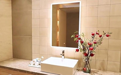 Deenz Hd Quality Led Bathroom Mirror Lights Touch Switch Sensor Demister Pad Mirrors Border Lighting (70X50Cm) - image 1