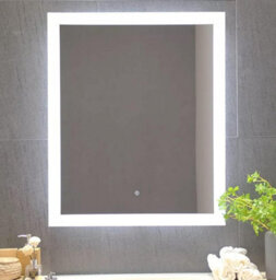 Deenz Hd Quality Led Bathroom Mirror Lights Touch Switch Sensor Demister Pad Mirrors Border Lighting (70X50Cm) - thumbnail 2