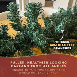 Festive Fix 27M Alaskan Pine Christmas Garland Full Green Fir Garland For Fireplace Stairs Door Table Realistic Xmas Decoration - thumbnail 4