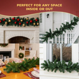 Festive Fix 27M Alaskan Pine Christmas Garland Full Green Fir Garland For Fireplace Stairs Door Table Realistic Xmas Decoration - thumbnail 6