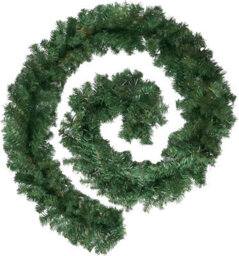 Festive Fix 27M Alaskan Pine Christmas Garland Full Green Fir Garland For Fireplace Stairs Door Table Realistic Xmas Decoration