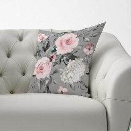 Warren Reed Designer Dusty Pink Roses Cushions 60Cm X 60Cm - thumbnail 2