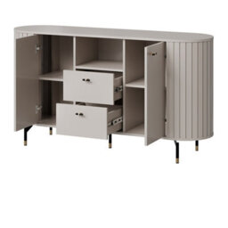 Modern Sideboard Cabinet Storage Unit Soft Close Metal Legs Cashmere - thumbnail 3