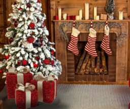 Christmas Light Up Gift Boxes - 3Pc Led Decoration Set With 58 Warm White Lights (Red Box With Golden Bow) - thumbnail 2