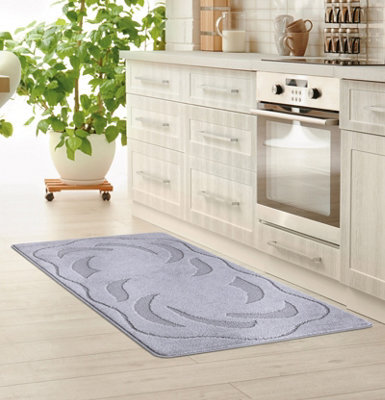 Smart Living Heavy Duty Machine Washable Runner For Hallway, Kitchen Non Slip Floor Mats, Door Mat 50Cm X 80Cm - Dark Grey - image 1