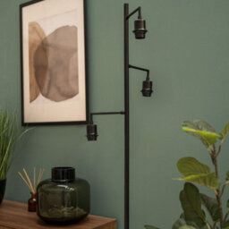 Valuelights Balboa Matt Black 3 Arm Floor Lamp Base - thumbnail 3