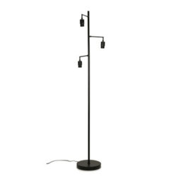 Valuelights Balboa Matt Black 3 Arm Floor Lamp Base - thumbnail 1