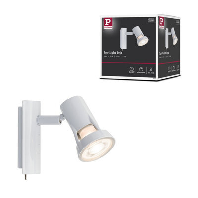 Paulmann 66702 Teja Spotlight Max. 10 Watts Spot White Wall Luminaire Metal Wall Lamp Gu10 - image 1