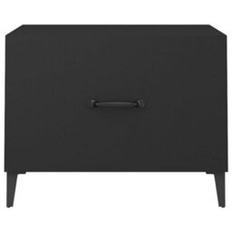 Berkfield Industrial Coffee Table With Metal Legs 2 Pcs Black 50X50X40 Cm - thumbnail 7