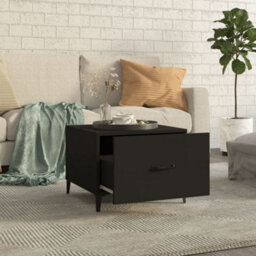 Berkfield Industrial Coffee Table With Metal Legs 2 Pcs Black 50X50X40 Cm - thumbnail 3
