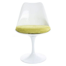Fusion Living Tulip Set - Marble Medium Circular Table And Two Chairs With Luxurious Cushion Green - thumbnail 7