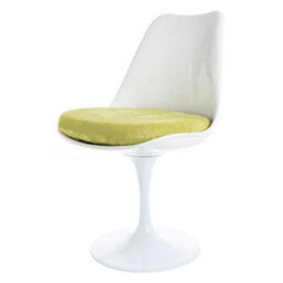 Fusion Living Tulip Set - Marble Medium Circular Table And Two Chairs With Luxurious Cushion Green - thumbnail 4