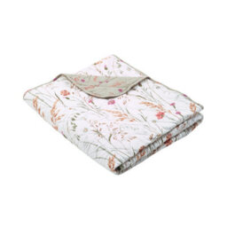 Catherine Lansfield Brushed Grasmere Floral Cotton Reversible 200X220Cm Quilted Bedspread Green - thumbnail 5