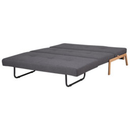 Beliani Sofa Bed 2 Seater Edland Fabric Dark Grey - thumbnail 9
