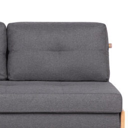 Beliani Sofa Bed 2 Seater Edland Fabric Dark Grey - thumbnail 7