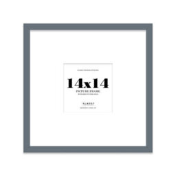 "14X14"" Grey Picture Frame - 14X14"" Square Frame With 10X10"" Mount For 14X14""/10X10"" Pictures Vintage Style Gallery Wall, 1 Pack" - thumbnail 1