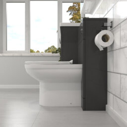 Nes Home Dark Grey Basin Vanity Cabinet With Wc Unit & Soft Close Toilet - thumbnail 4