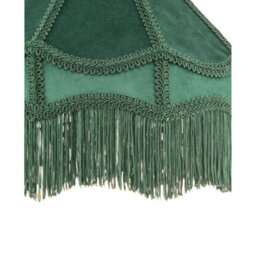 Happy Homewares Traditional Victorian Empire Lampshade In Soft Forest Green Velvet With Tassels - thumbnail 4