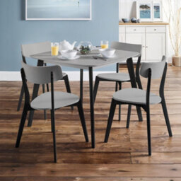 Oakham Portland Premium Grey And Black Dining Chairs - Set Of 2 - thumbnail 5