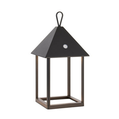 Luminosa Lighting Luminosa Hoot Integrated Led Table Lamp Matt Black, Clear Glass, Ip44 - image 1
