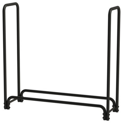 Amos Heavy Duty 4Ft Firewood Rack Fireplace Log Rack Black - image 1