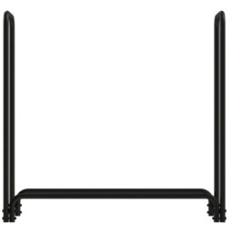 Amos Heavy Duty 4Ft Firewood Rack Fireplace Log Rack Black - thumbnail 2