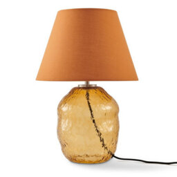 Furniturebox Uk Flynn Orange Glass Table Lamp - thumbnail 4