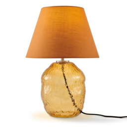 Furniturebox Uk Flynn Orange Glass Table Lamp - thumbnail 5
